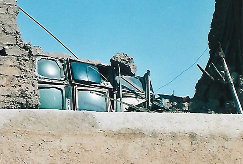 TV in macerie
